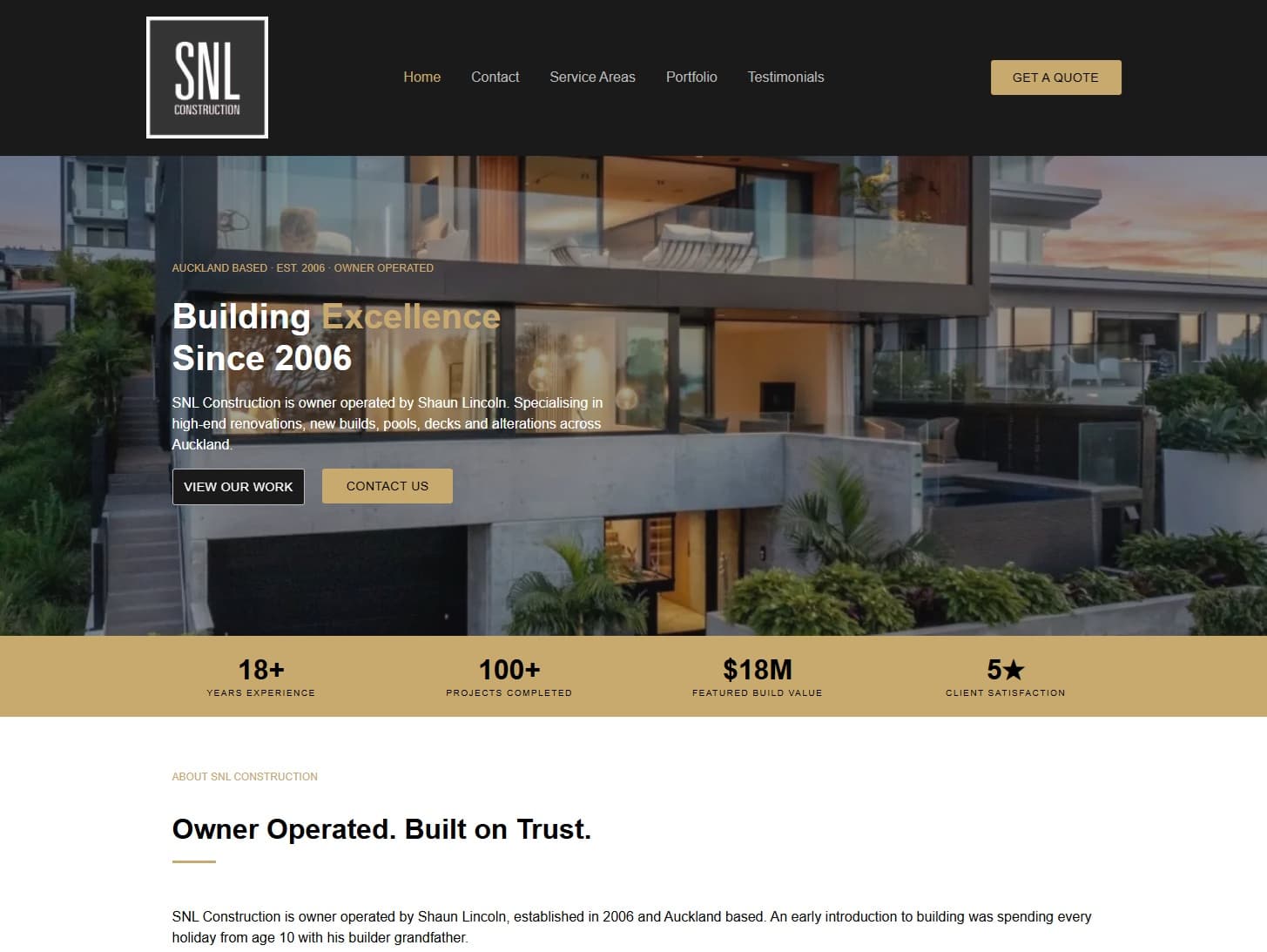 SNL Construction Website